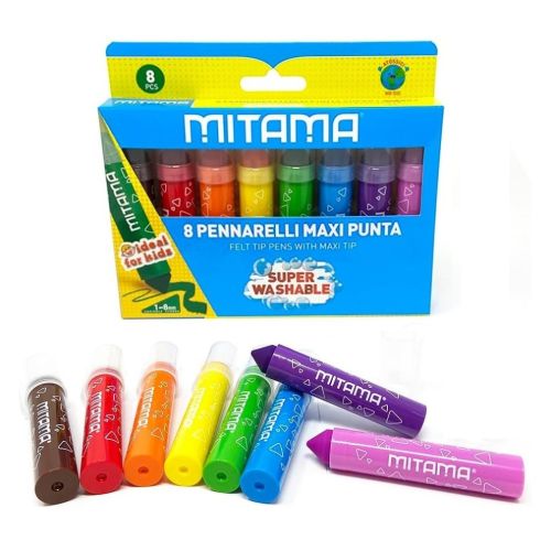 Флумастери MITAMA Jumbo Maxi Tip, връх 1-8 мм, 8 цвята 2