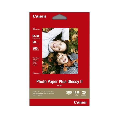 Фотохартия Canon Plus Glossy II (PP-201), гланц, 130х180 мм, 265 г, за inkjet, пакет 20 л.