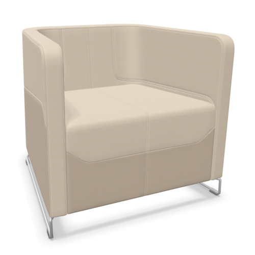 Фотьойл Granite, 790х880х700 мм, хромирана стомана, тапицерия екокожа Valensia(2)VL1048/1049, бежов 1