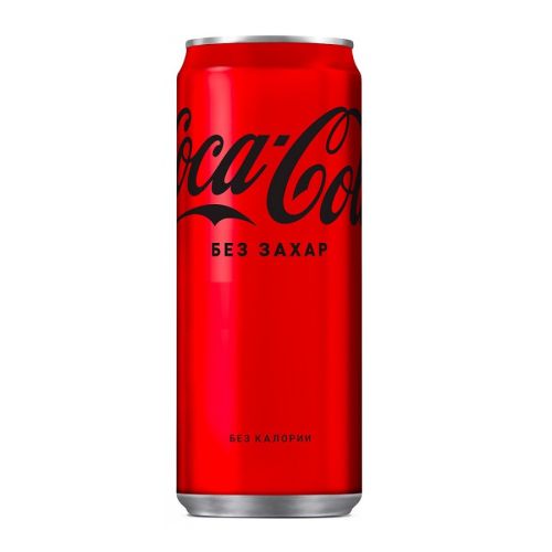 Газирана напитка Coca-Cola Zero, без захар, кен, 330 мл — Joya.bg