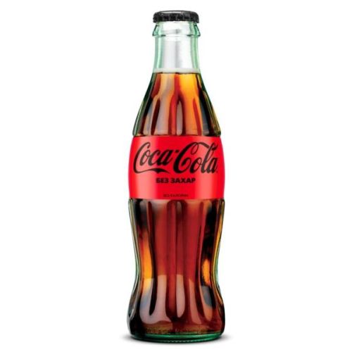 Газирана напитка Coca-Cola Zero, без захар, стъклена бутилка, 250 мл — Joya.bg