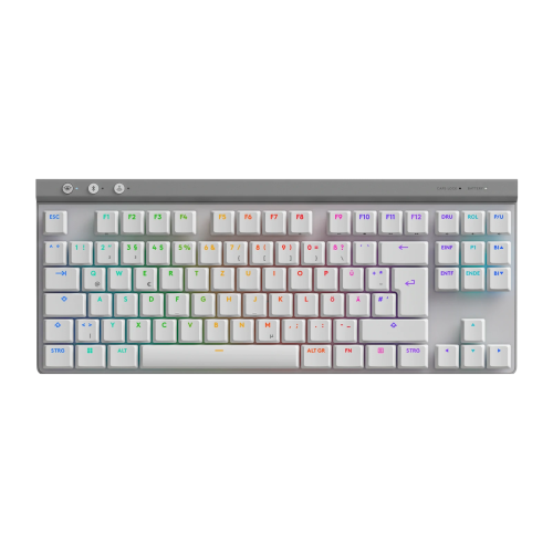Геймърска безжична клавиатура Logitech G515 Lightspeed TKL, с подсветка, бяла 1