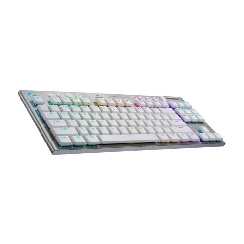 Геймърска безжична клавиатура Logitech G915X Lightspeed TKL , GL Tactile суич, с подсветка, бяла 1