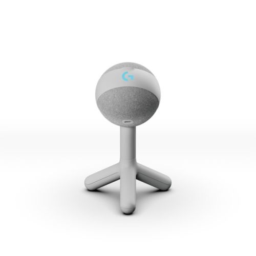 Геймърски микрофон Logitech Yeti Orb, за компютър, USB, с подсветка, бял 1