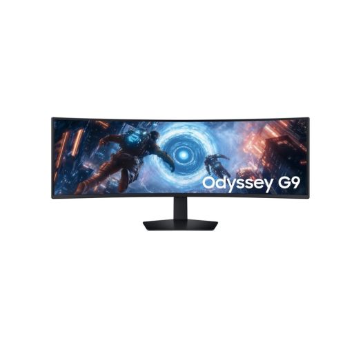 Геймърски монитор Samsung Odyssey G9 LS49FG910, 49&quot;, VA, Curved, OLED, Smart, 5120x1440, сребрист 1