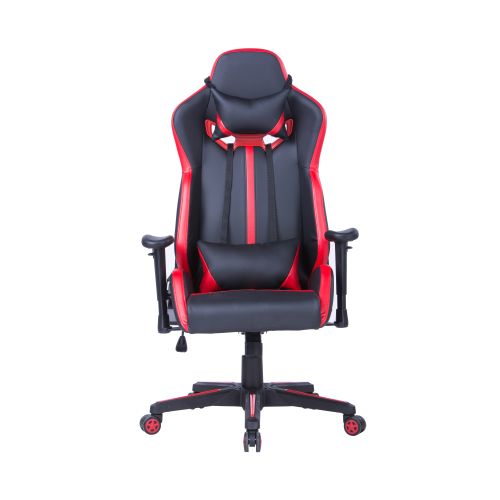 Геймърски стол Escape Gamerix, еко кожа, черна база, рег. подлакътници, черен/червен — Joya.bg 1