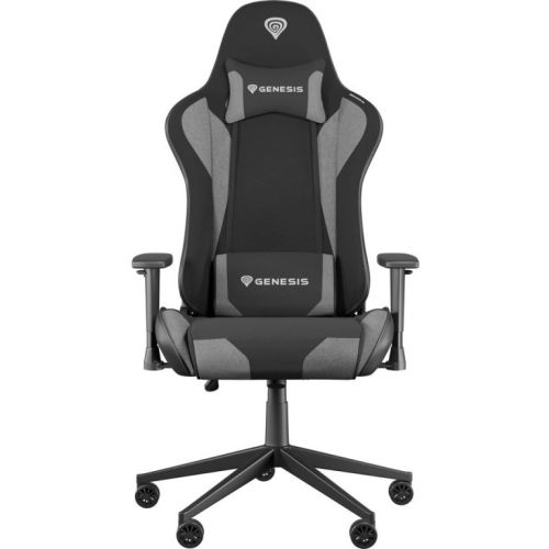 Геймърски стол Genesis Nitro 440 G2, еко кожа, PP база, регулируеми подлакътници, черен/сив — Joya.bg 1