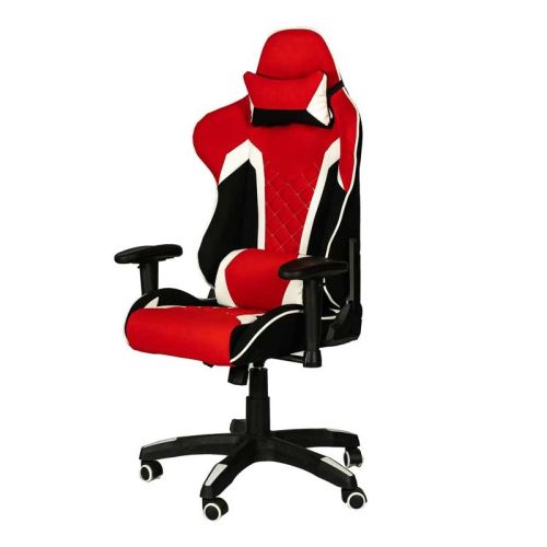 Геймърски стол PLAY 4 Red, дамаска, PP база, регулируеми подлакътници, черен/червен — Joya.bg 1