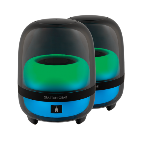Геймърски тонколони Spartan Gear Alcman Large, Stereo 2.0, Bluetooth/3.5 мм жак (м), RGB, черни 1
