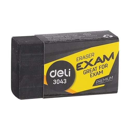 Гума за молив Deli Exam E3043, 40x22x12 мм, черна — Joya.bg 1