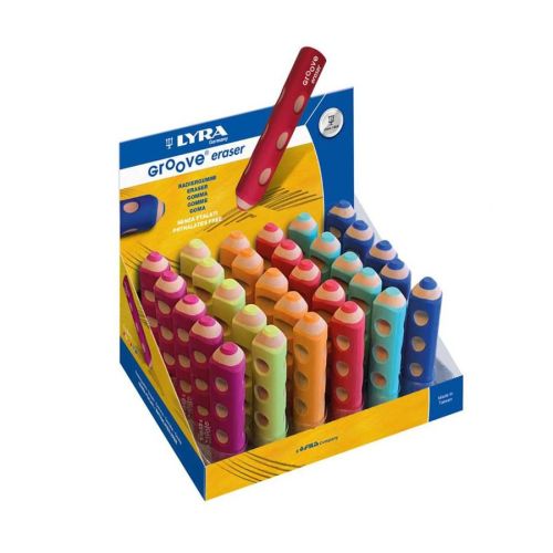 Гума за молив LYRA Groove, 80х18х18 мм, цветна 1