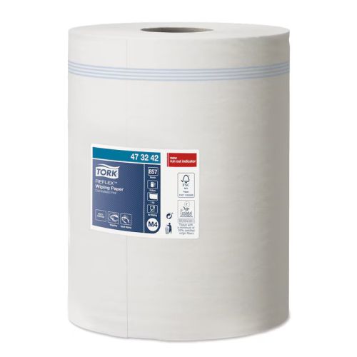 Хартиена кухненска ролка Tork Reflex , M4, еднопластова, 857 къса, 300 м 1