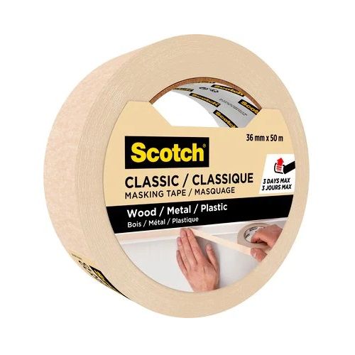 Хартиена лента Scotch Classic 3650, 36 мм x 50 м, самозалепваща, бежова — Joya.bg 1