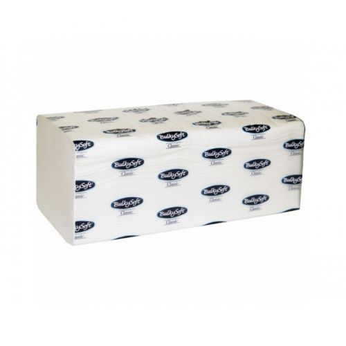 Хартиени кърпи за ръце Bulky Soft Classic 84500 , V сгъвка, 24х21.5 см, 2 пласта, 200 къса — Joya.bg