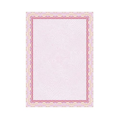 Хартия с воден знак DECAdry, за сертификати, червена, 115 г, 25 л.