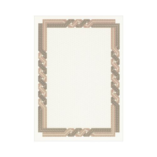 Хартия с воден знак DECAdry, за сертификати, кафява, 115 г, 25 л.