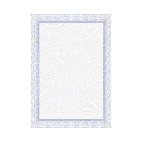 Хартия с воден знак DECAdry, за сертификати, синя, 115 г, 25 л.