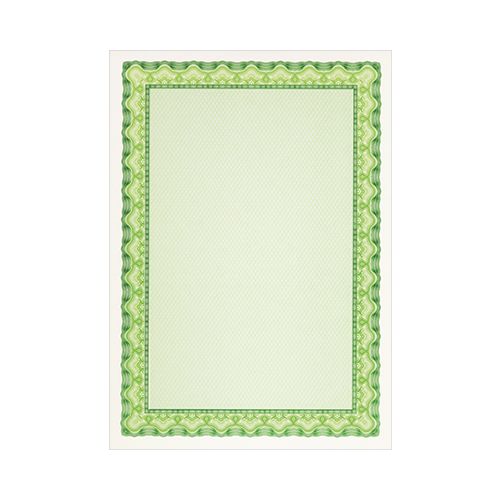 Хартия с воден знак DECAdry, за сертификати,  тъмнозелена, 115 г, 25 л.