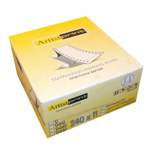 Хартия за матрични принтери Artist Print, 240 мм х 11 &quot;, 4 пласта, цветна, 425 комплекта — Joya.bg