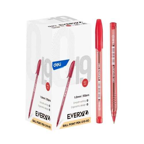 Химикалка Deli EveryU EQ19-RD, 1 мм, червена 1