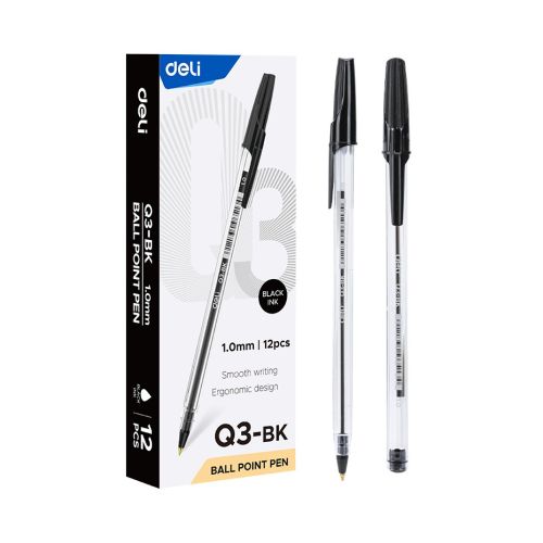 Химикалка Deli think EQ3-BК, 1 мм, черна 1