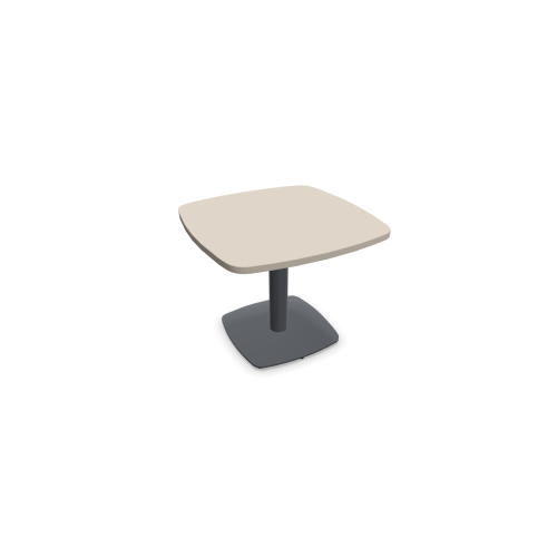 Холна маса MeeThink SQR, метална база Т-форма, сива, плот 700х700х550 мм, ПДЧ 25 мм, бежов — Joya.bg 1