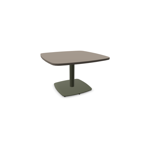 Холна маса MeeThink SQR, метална база Т-форма, зелена, плот 900х900х550 мм, ПДЧ 25 мм, перленосив — Joya.bg 1