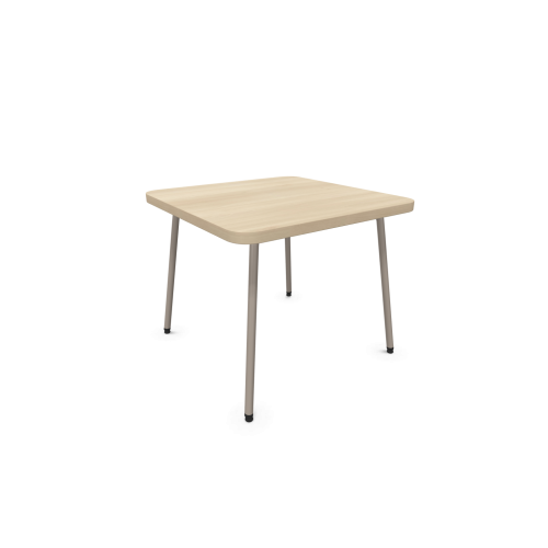 Холна маса Zone, метална база A-форма, кръгъл профил, бежов, плот 550х550х460 мм, ПДЧ, акация — Joya.bg 1