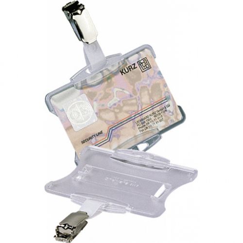 Хоризонтален бадж-панел Durable, с клипс, PVC, 85x54 мм, прозрачен — Joya.bg 1