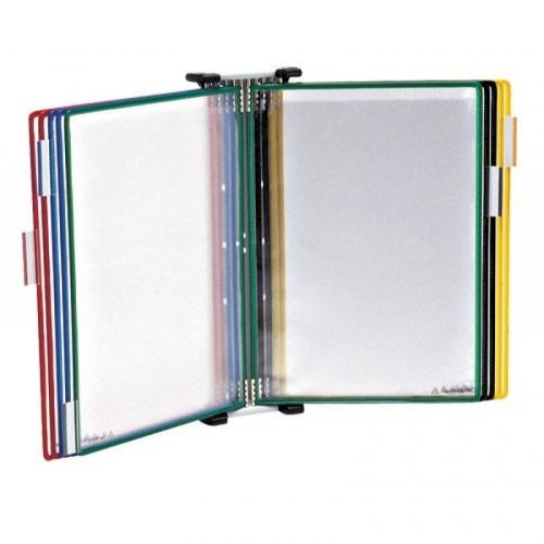 Информационна система за стена Djois, метална, А4, включва 10 PVC джоба, 5 цвята — Joya.bg