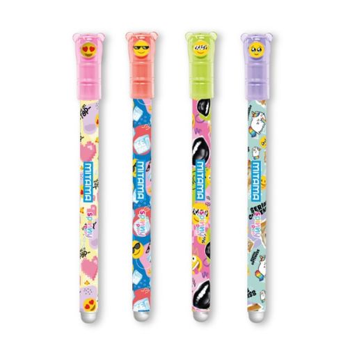 Изтриваеми химикалки MITAMA Spinny Pen, Crazy Colection, 0.7 мм, 2 сини+1 черна+1 червена, 4 бр. 1