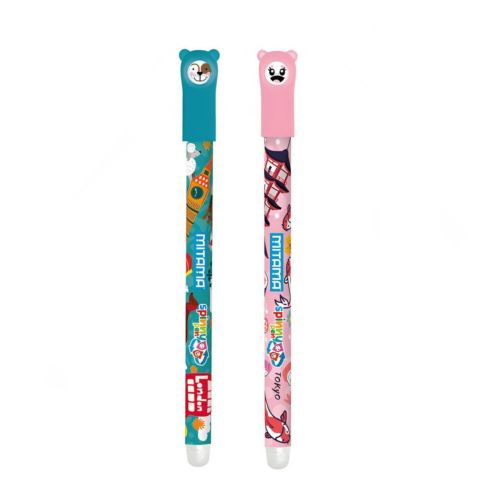 Изтриваеми химикалки MITAMA Spinny Pen, Travel Colection, 0.7 мм, сини, опаковка 2 бр. 1