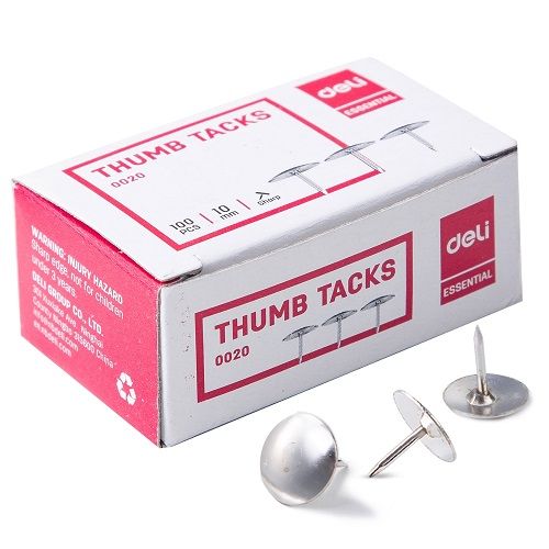 Кабъри Deli, никелирани, E0020, кутия 100 бр. — Joya.bg 1