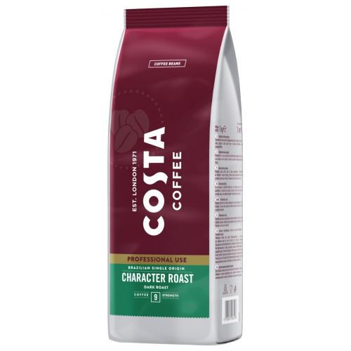 Кафе Costa Professional Brazilian 9 Dark Roast, на зърна, пакет 1 кг 1