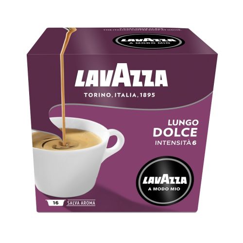 Кафе Lavazza A Modo Mio LUNGO DOLCE, капсули, кутия 16 бр. х 7.5 г — Joya.bg