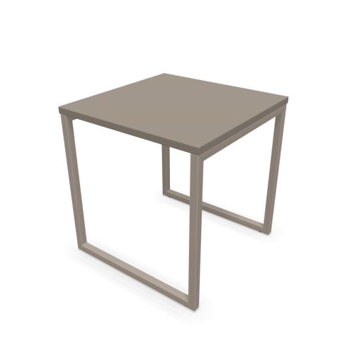 Кафе маса Offa M, метална база, бежова, плот 420х420х435 мм, ПДЧ 18 мм, бежово-сив — Joya.bg 1