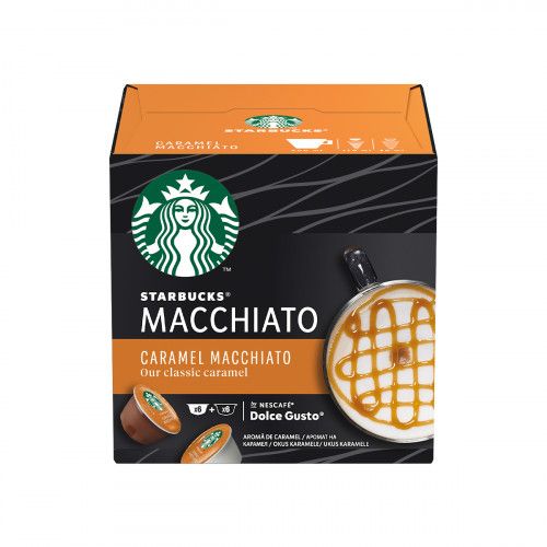 Кафе Nescafe Dolce Gusto STARBUCKS CARAMEL MACCHIATO, капсули, 6 напитки, кутия 12 бр. — Joya.bg 1