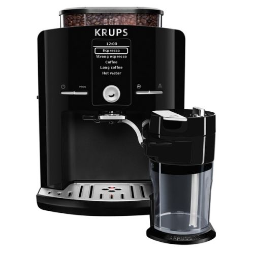 Кафеавтомат KRUPS Latt&#039;Espress, EA829810 за еспресо и капучино, 1450 W, 1700 мл, черен — Joya.bg 1