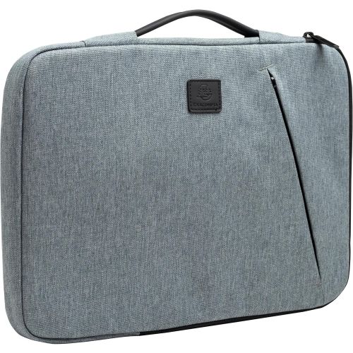 Калъф Exacompta, за лаптоп 13-14&quot;, с цип и дръжка, текстил RPET 600DEN, 37x28x2.5 см, сив 1