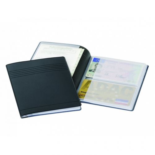 Калъф за документи Durable, с 4 джоба, 54х85 мм, РР, антрацит — Joya.bg