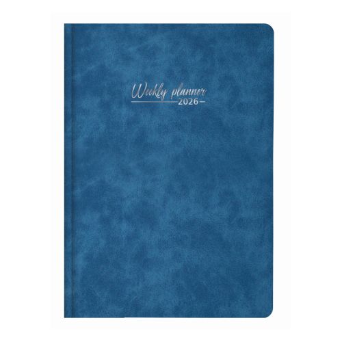 Календар-бележник LASTVA Mondi, B5, седмичен, 77 л., линиран офсет 100 г, термо PU корица, син 1