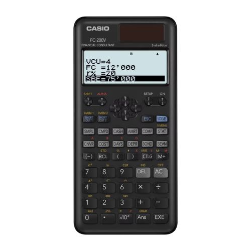Калкулатор CASIO FC-200V-2, финансов, 10+2 dgt , 162х77х13.8 мм, черен — Joya.bg 1
