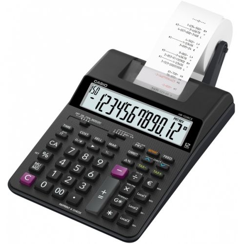 Калкулатор CASIO HR150RC-BK, печатащ, 12 dgt, 295x165x65 мм, без адаптер, черен — Joya.bg 1