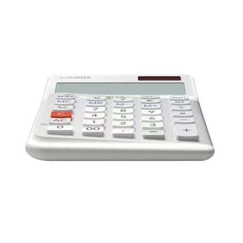 Калкулатор CASIO JE-12E-WE, настолен, ергономичен метален панел, 12 dgt, 178х111х24 мм, перленобял — Joya.bg 2