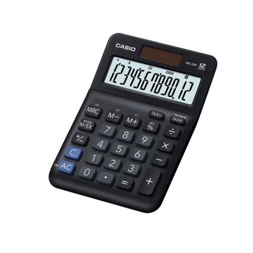 Калкулатор CASIO MS-20F, настолен, 12 dgt, 148.5x101x27.6 мм, черен 1