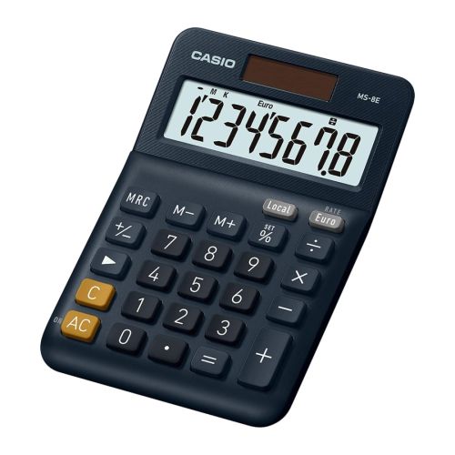 Калкулатор Casio MS-8E, с евроконверсия, настолен, 8 dgt, 101х149x28  мм, черен — Joya.bg 1