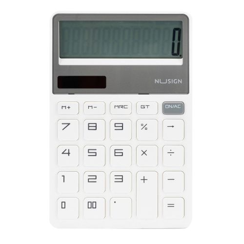 Калкулатор Deli NuSign ENS042, настолен, 12 dgt, 163.6x106x19 мм, бял — Joya.bg 1