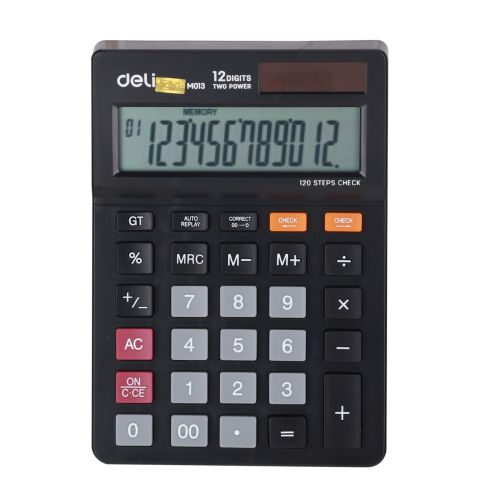 Калкулатор Deli Smart EM01320, настолен, 12 dgt, 149х104х6.6 мм, черен — Joya.bg