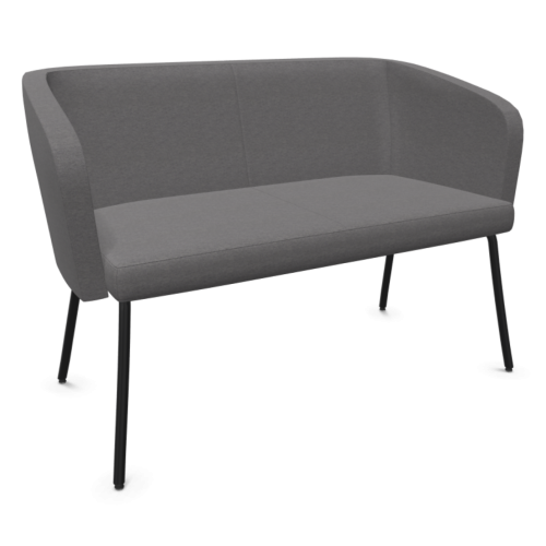 Канапе Hello!, двуместно, 4L метална основа, цвят черен, дамаска Era (1)CSE13, сива 1