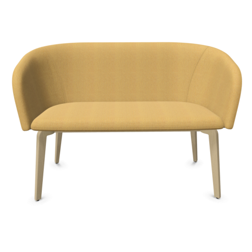 Канапе Naudu, двуместно, 4L букова основа, цвят акация, дамаска Era(1) CSE31, цвят горчица 1